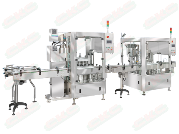 Dây chuyền chiết bột + đóng nắp